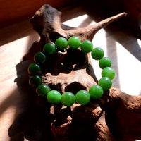 12mm Canadian Jade Beaded Bracelet #3073