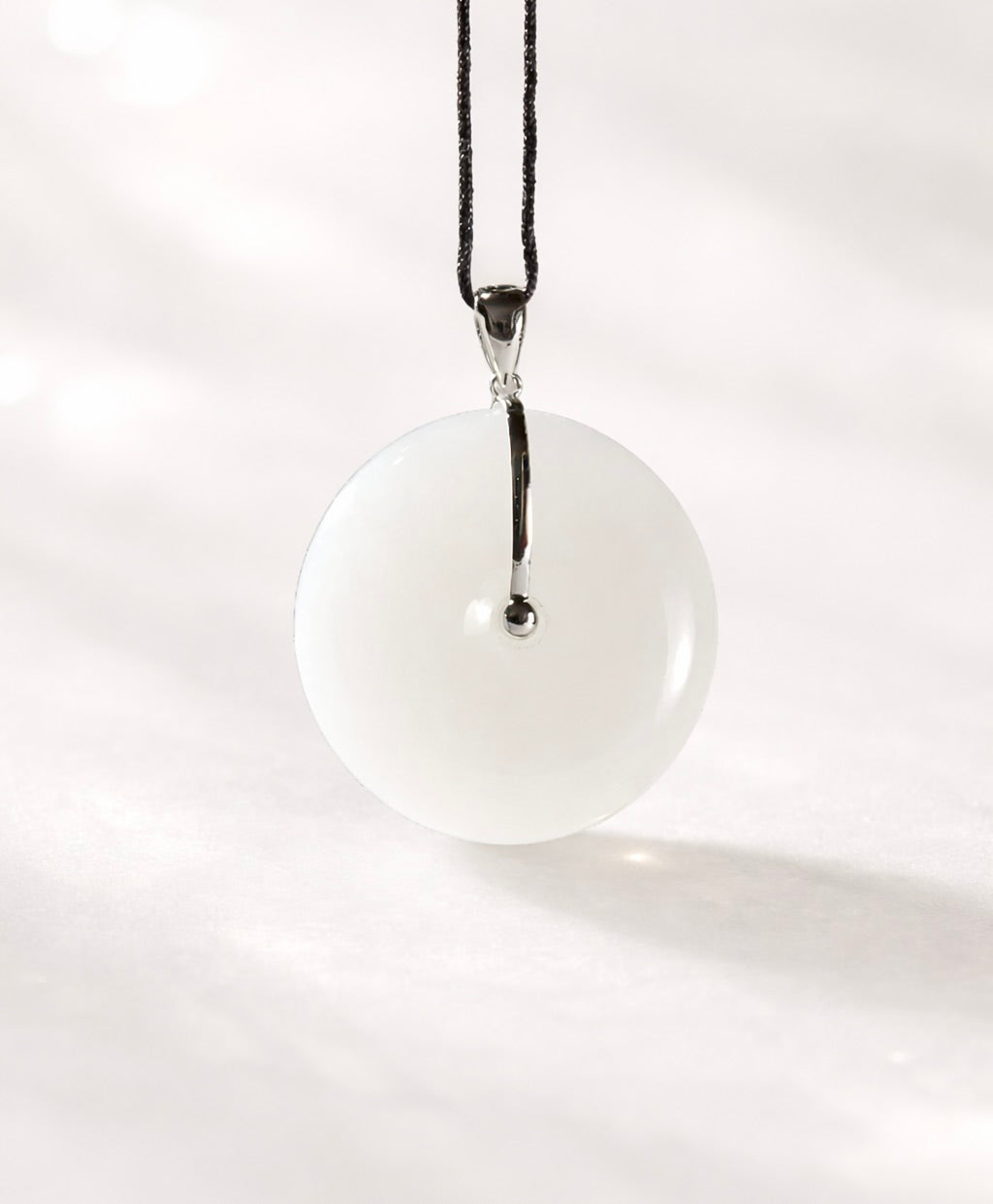 事事皆圆满｜白玉平安扣吊坠 #2190