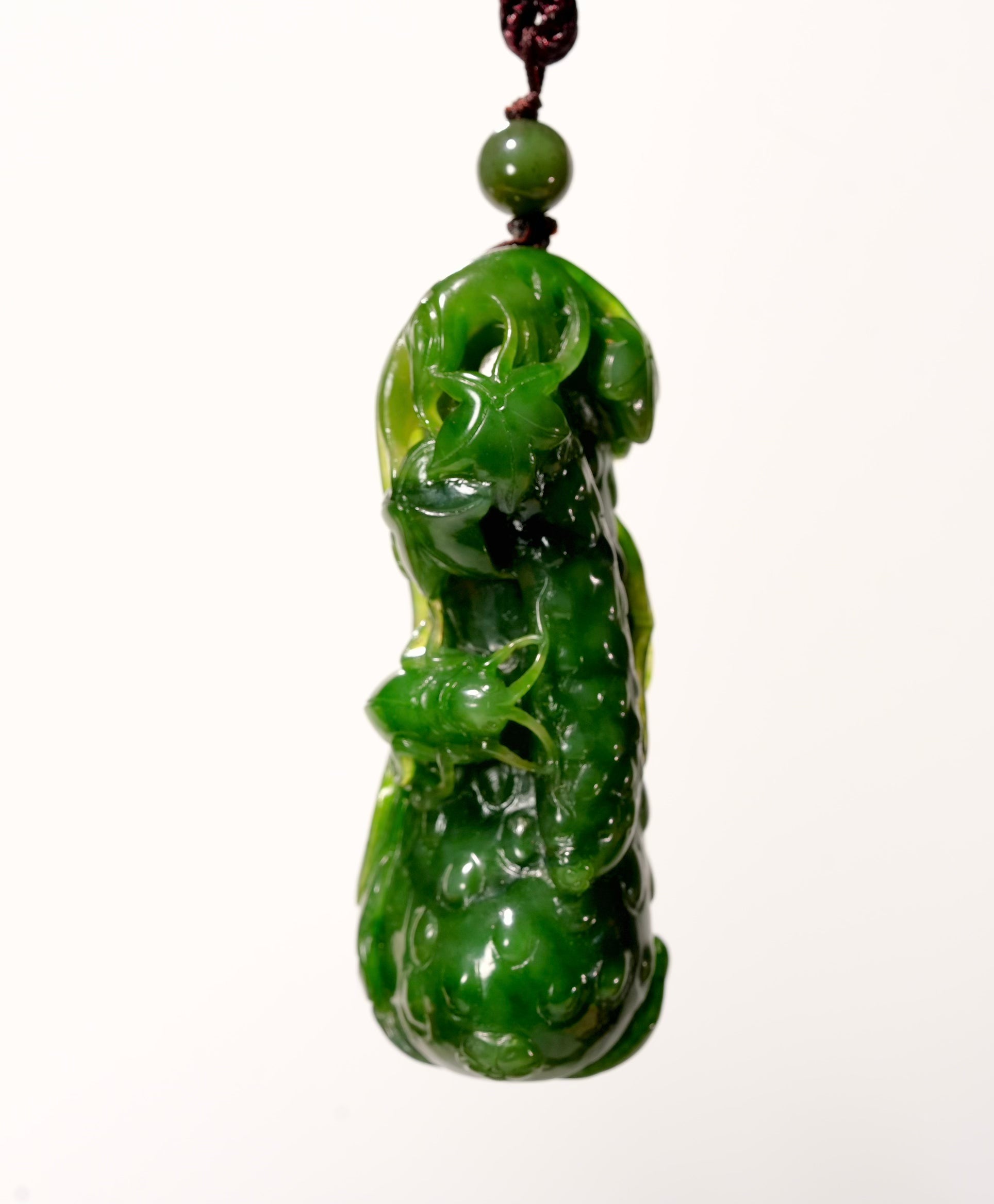 Endless Gourd Jade Palm Piece #2998