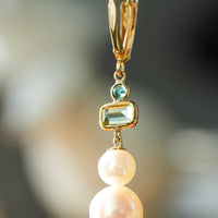 14k Gourd Pearl Earrings #1652-1