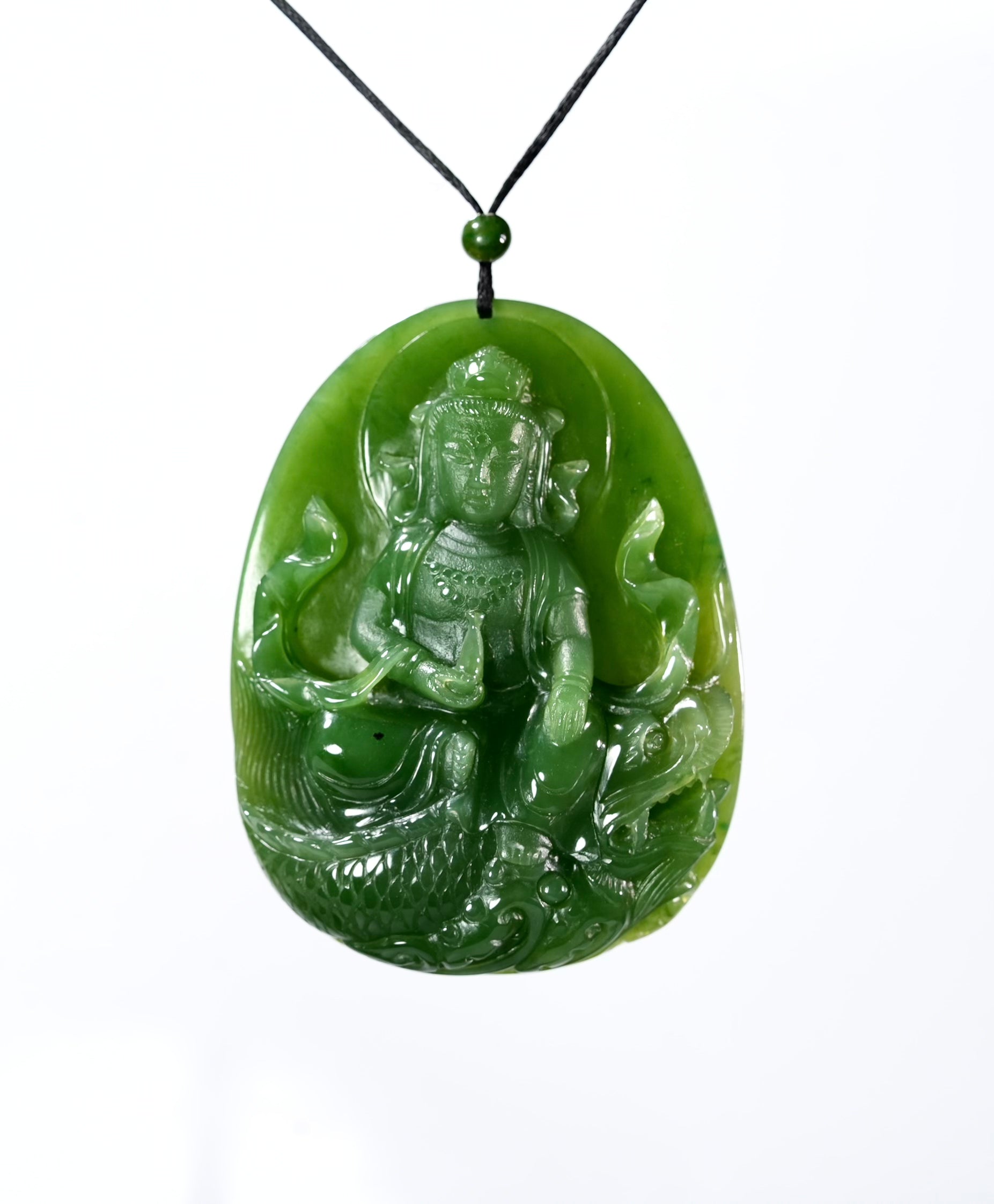 Polar Jade Guanyin Pendant #3006