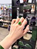 Siberian Jade Cabochon Ring 18K Gold Natural Jade #1496