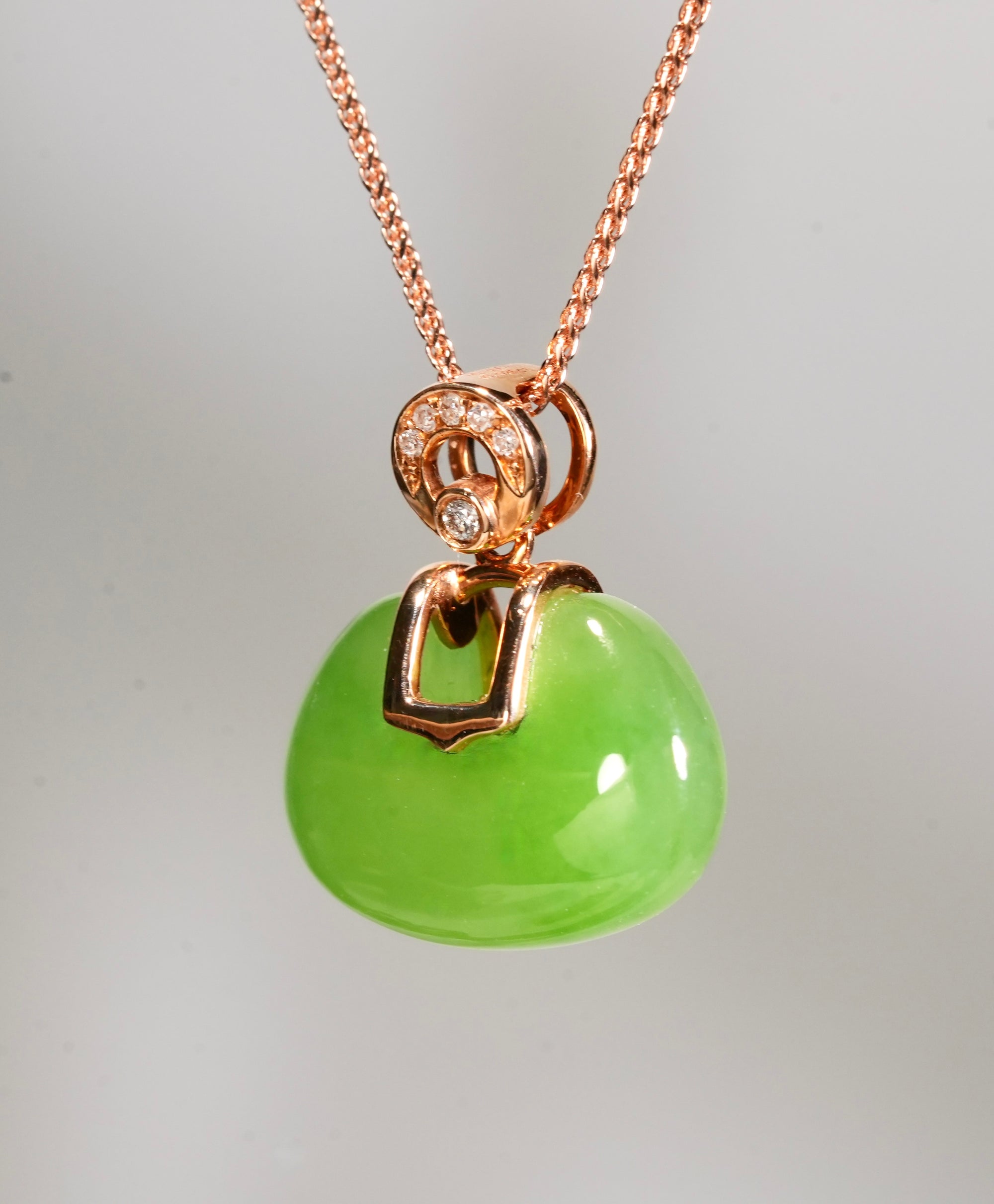 Siberian Jade Peace and Longevity Lock Pendant #2928