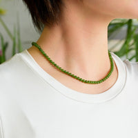 15.5" Polar Jade Beaded Necklace #2517-2