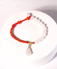 Hetian Jade Gourd Red Cord Bracelet #1337
