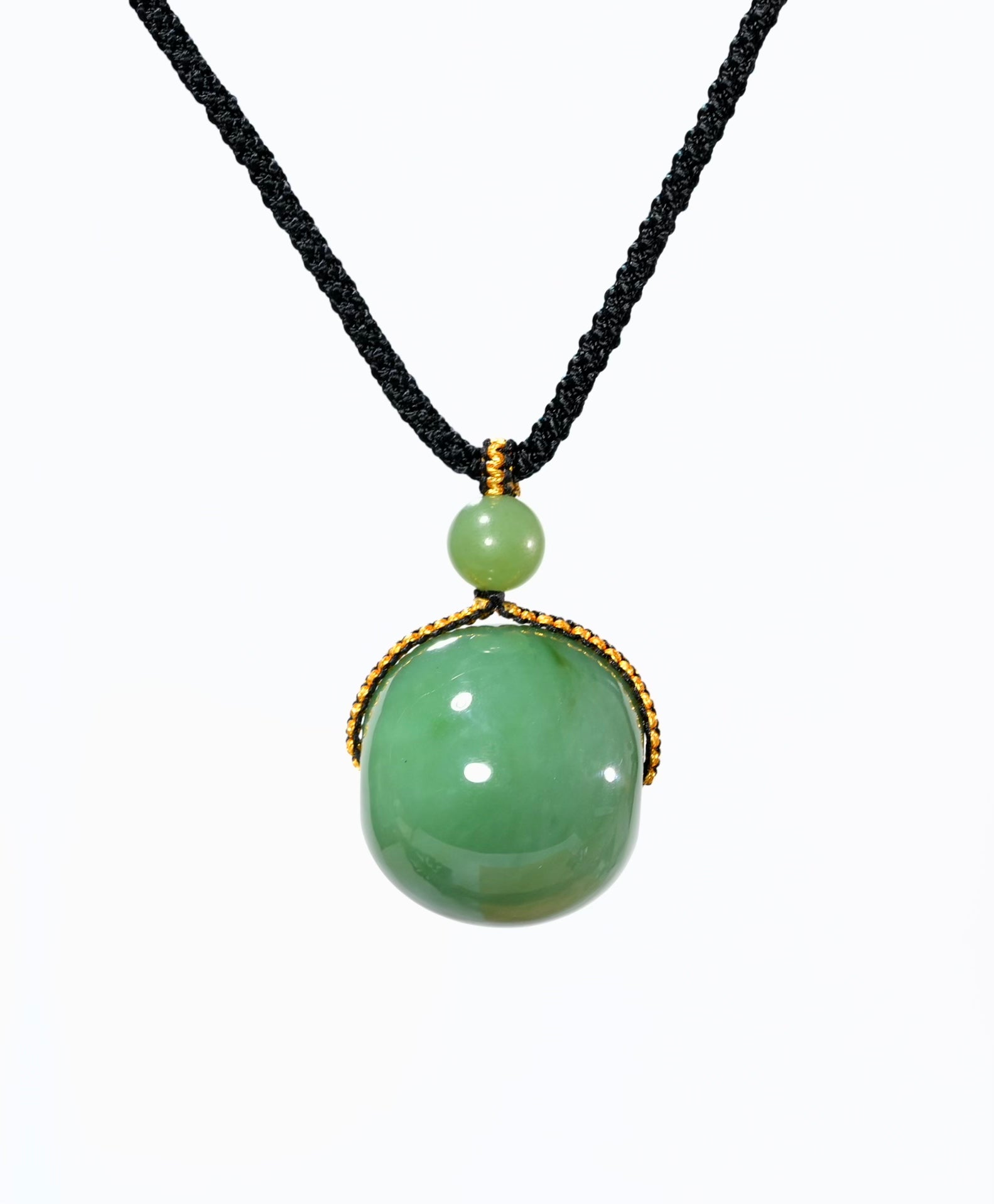 Fortune Bead Siberian Jade Pendant #3026