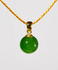9.5mm 14K Siberian Jade Bead Pendant #3062