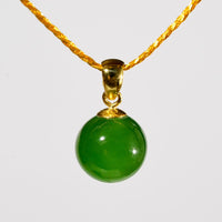 9.5mm 14K Siberian Jade Bead Pendant #3062