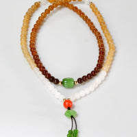 108 Hetian Sugar Jade Necklace #2651-1