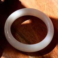 White Jade Bangle 55mm #877