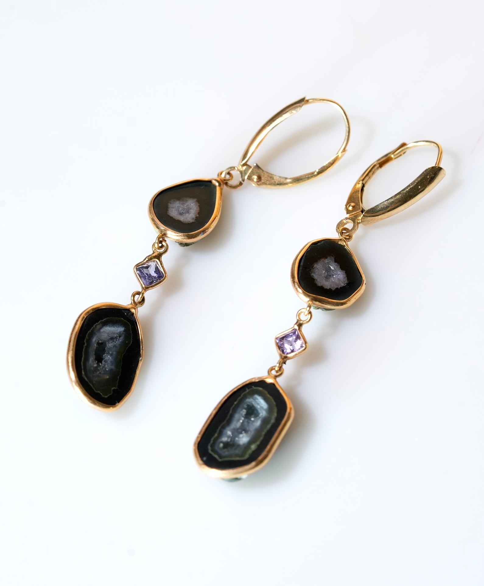 14K Geode Earrings #3010