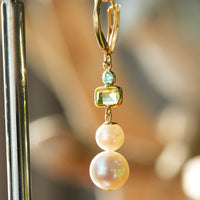 14k Gourd Pearl Earrings #1652-1