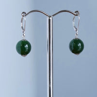 12mm Jade Ball Earrings #2298