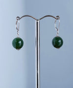 12mm Jade Ball Earrings #2298