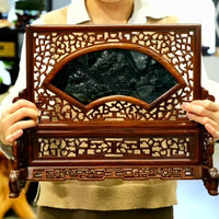 Solitary Fisher in Winter Mist Jade Screen #2976