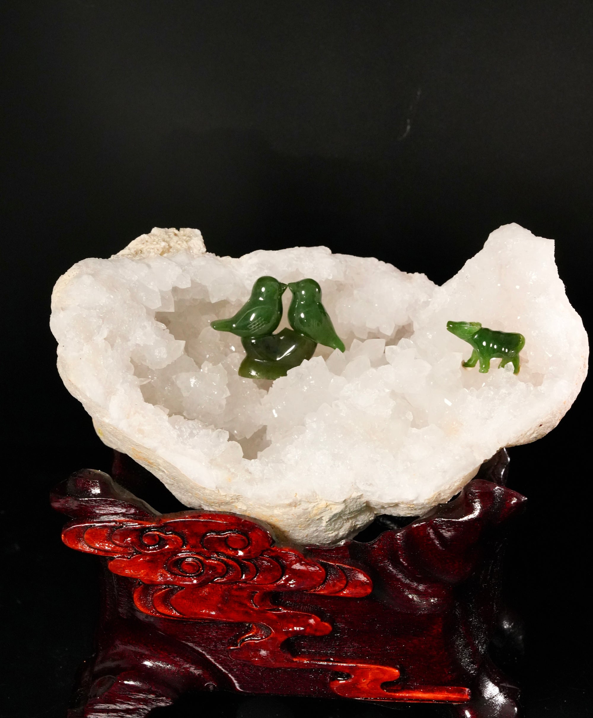 Natural White Crystal (Rock Crystal) Treasure Bowl #1120