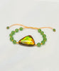 Canadian Ammolite Bracelet Siberian Jade Bracelet Natural Stone #1213