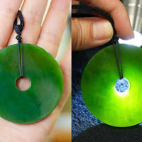 Siberian Jade PI Harmony Donut Peace Buckle Pendant #3070