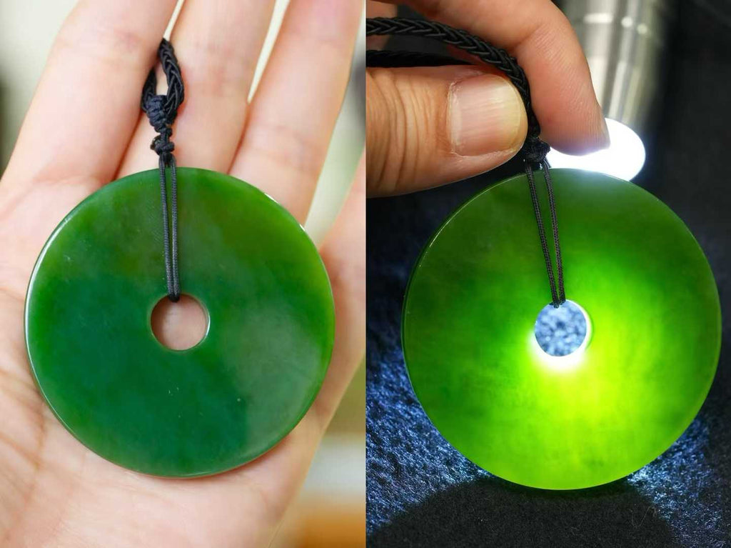Siberian Jade PI Harmony Donut Peace Buckle Pendant #3070
