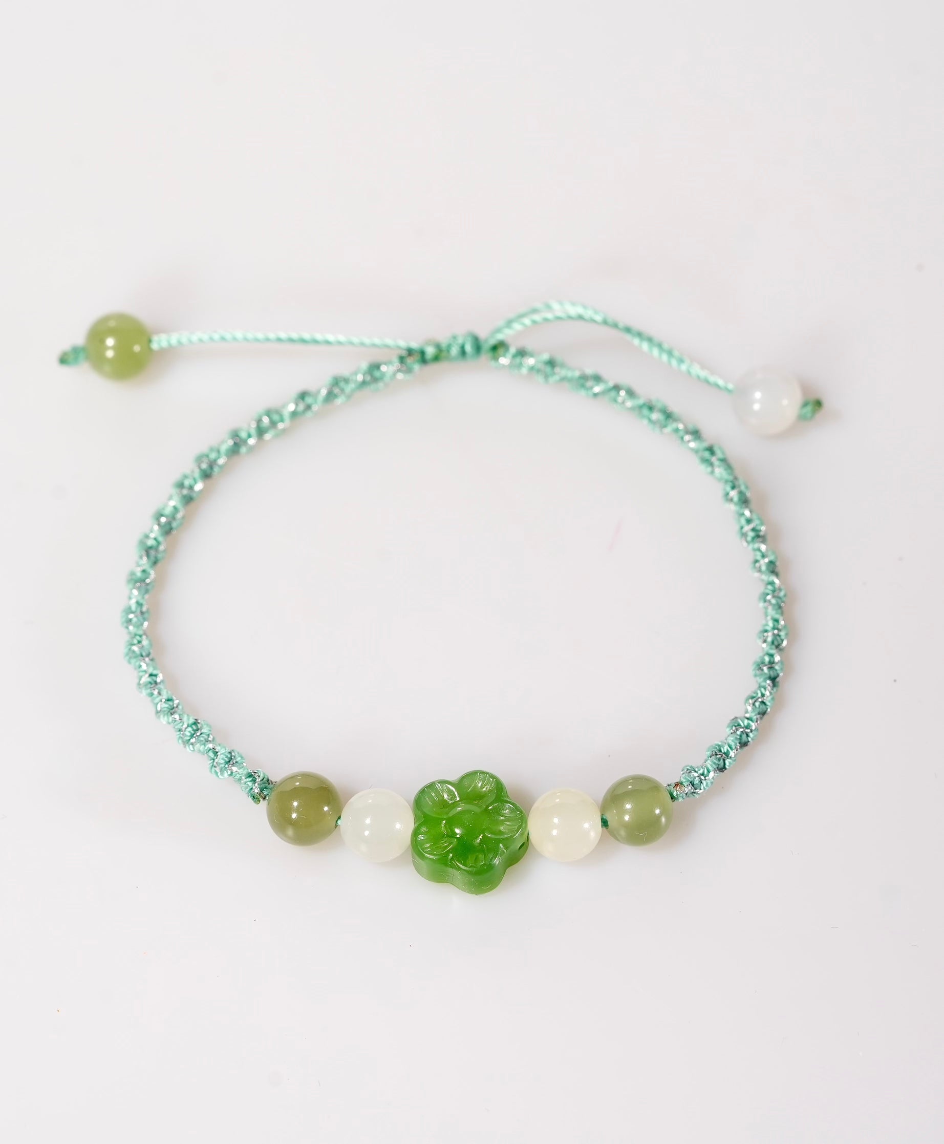 Hetian Jade Flower Bracelet Natural Jade #2994