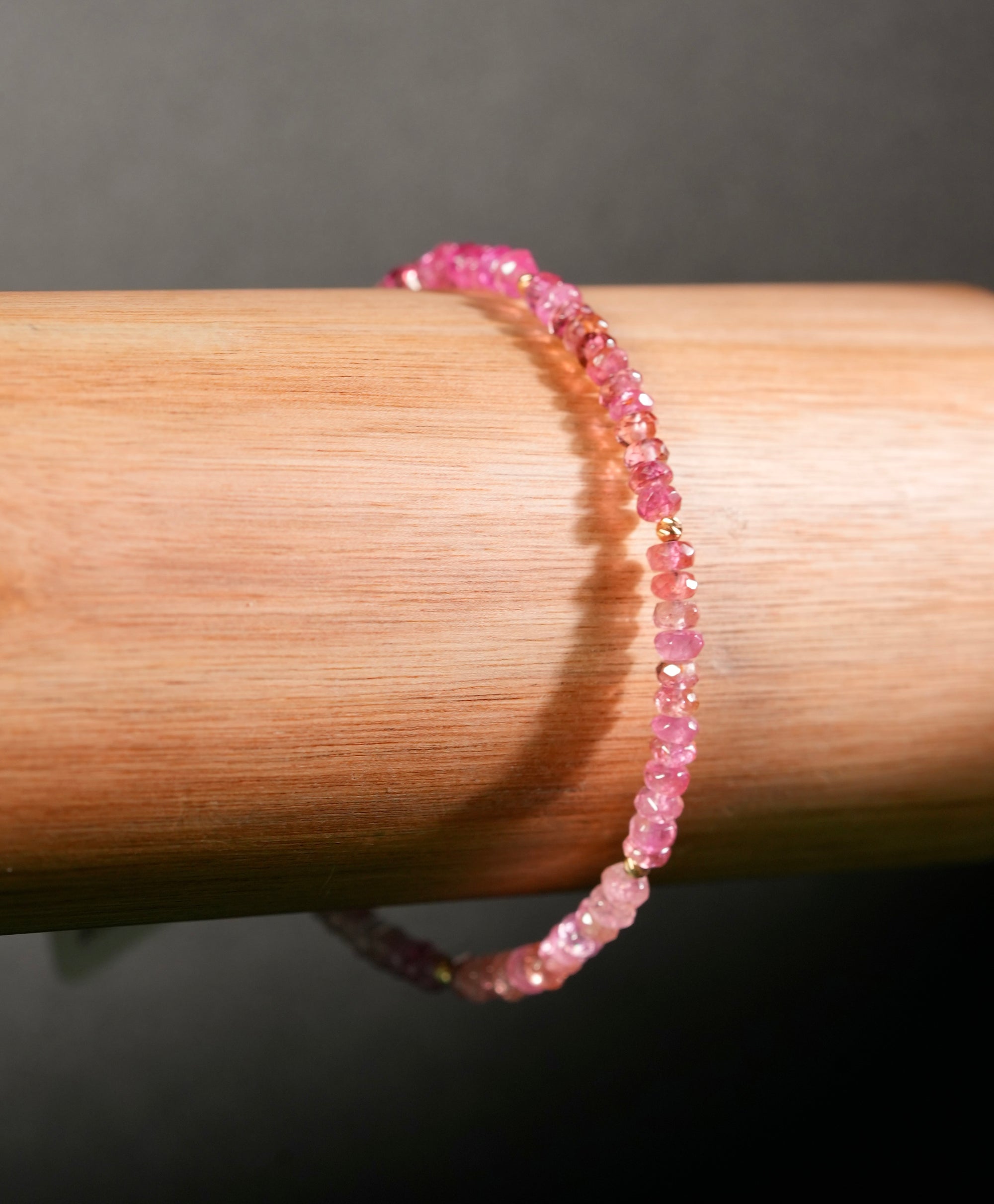 6.7" Pink Macaron Tourmaline Bracelet #2674