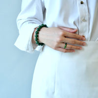 12mm Canadian Jade Beaded Bracelet #3078