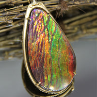 18k Ammolite Pendant #1536