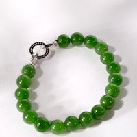 8mm Siberian Apple Green Beaded Bracelet #1867