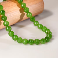 10mm Polar Jade Beaded Necklace #2963