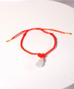Hetian White Jade Gourd Red Cord Bracelet #1609