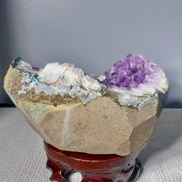 Amethyst Treasure Bowl Natural Geode(4.26 LB) #3095