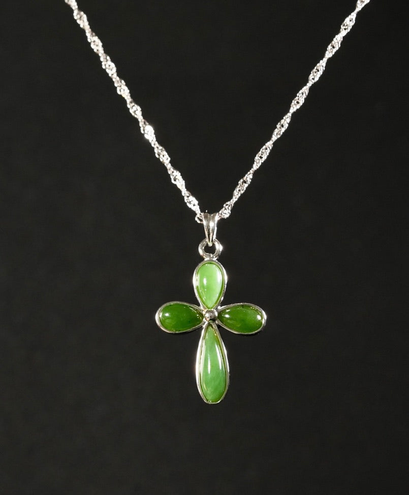 Four Leave Clover AAA Polar Jade Pendant #1099