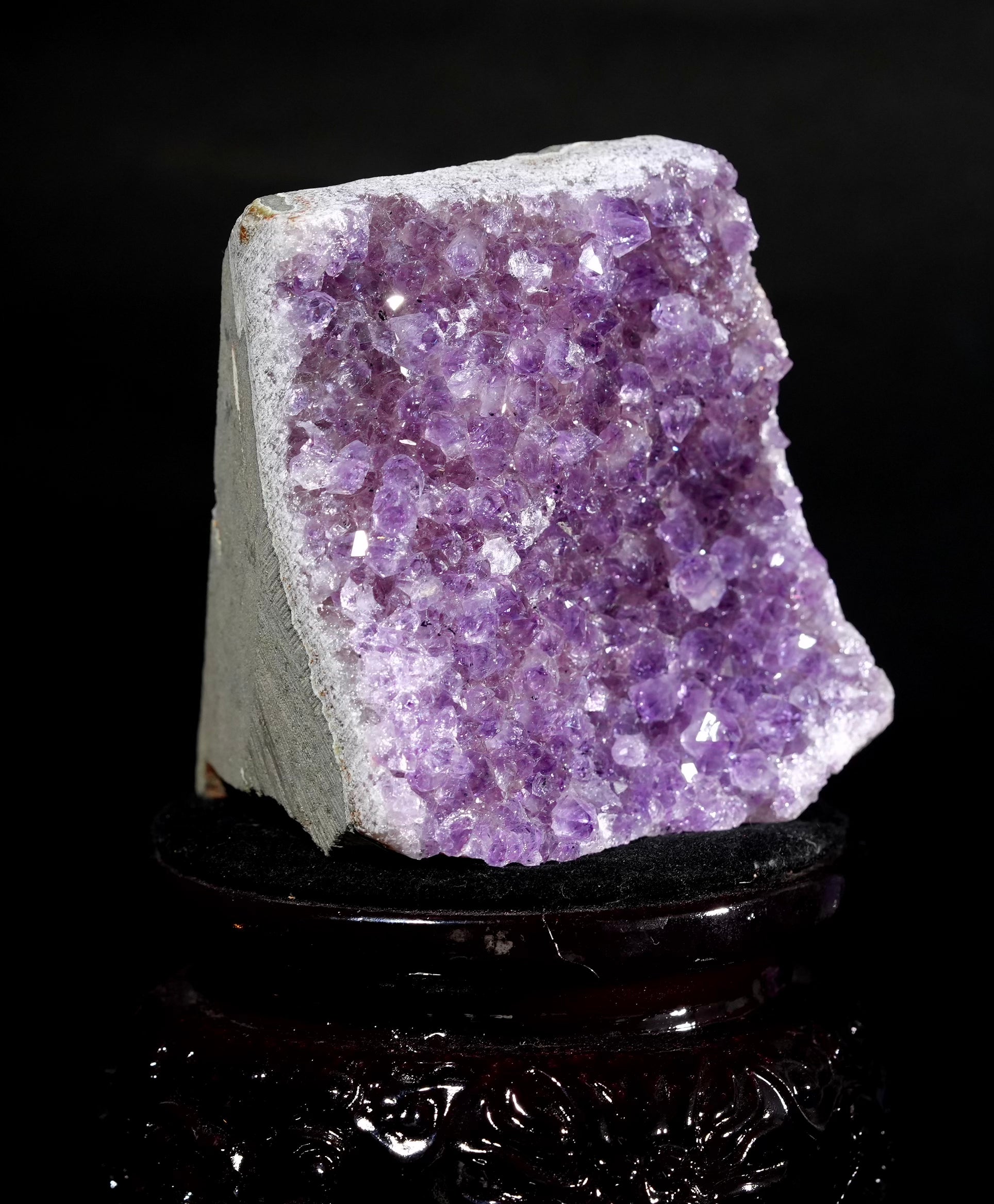 Uruguay Amethyst Cluster Stone Base Cut | Natural Purple Crystal Geode for Feng Shui & Decor（1.36LB)｜#3036