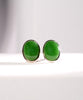 20mm Large Oval Jade Ear Studs #1067