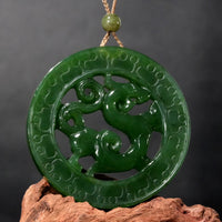Canadian Jade Dragon Pendant  #1139