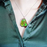 Freeform Ammolite Pendant #1982