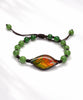 Canadian Ammolite Bracelet Siberian Jade Bracelet Natural Stone #1207