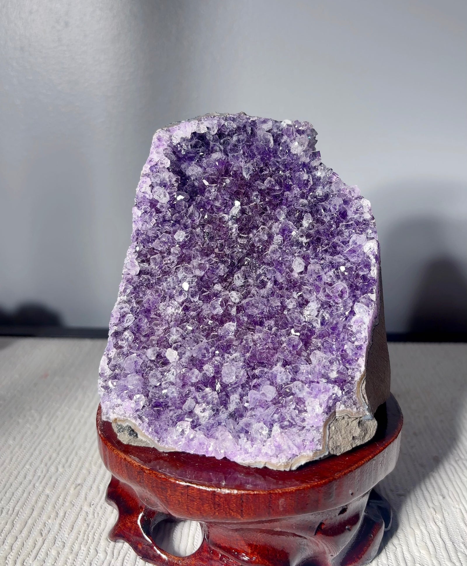 Amethyst Cluster Stone Base Cut (2.13 LB) #2511