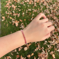 6.2" Pink Macaron Tourmaline Bracelet #2673