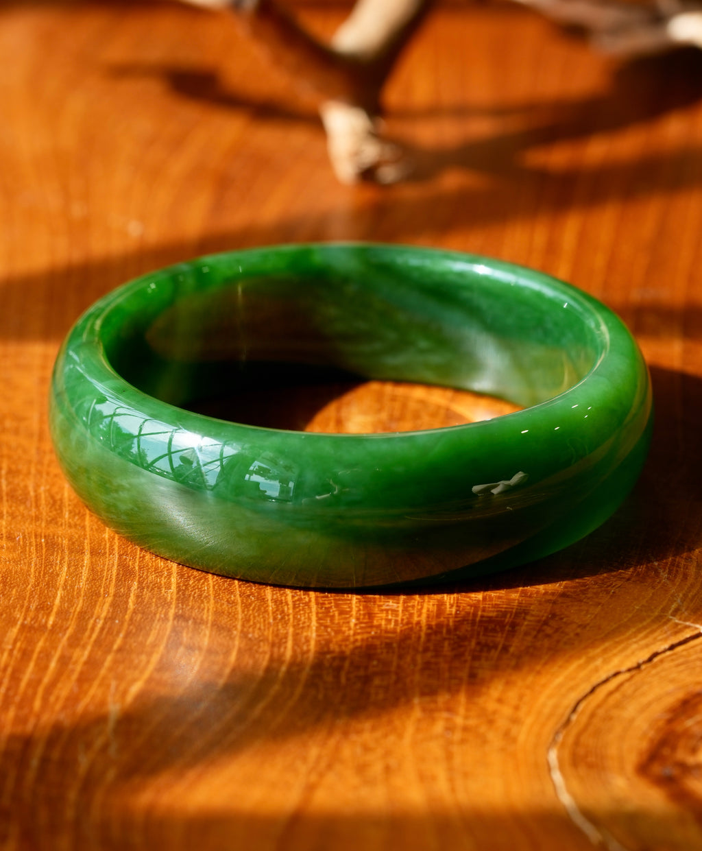 Siberian Jade Bangle 59mm #2593