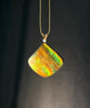 Canadian Ammolite Pendant AA+ Grade 14K Freeform Natural Stone 39 mm #274