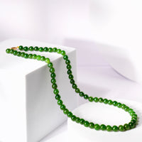 6mm Polar Jade Grade Beaded Necklace #2415