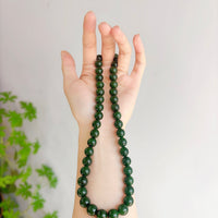 10mm Polar Jade Beaded Necklace #2456