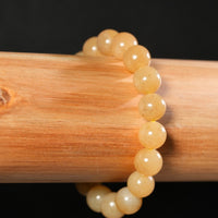 10mm Siberian Light Brown Jade Bracelet #2771