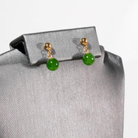 14K Siberian Jade Bead Earrings #3067