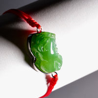 Guardian of Fortune Siberian Jade Pixiu Bracelet #1809