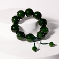18mm Canadian Jade Beaded Bracelet #1880