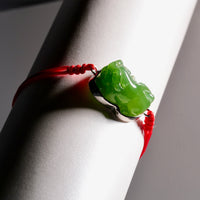 Guardian of Fortune Siberian Jade Pixiu Bracelet #1809