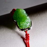 Guardian of Fortune Siberian Jade Pixiu Bracelet #1809