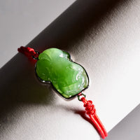 Guardian of Fortune Siberian Jade Pixiu Bracelet #1809